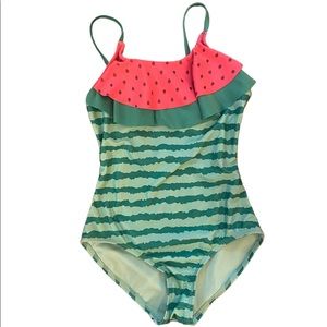 Girls watermelon one piece bathing suit